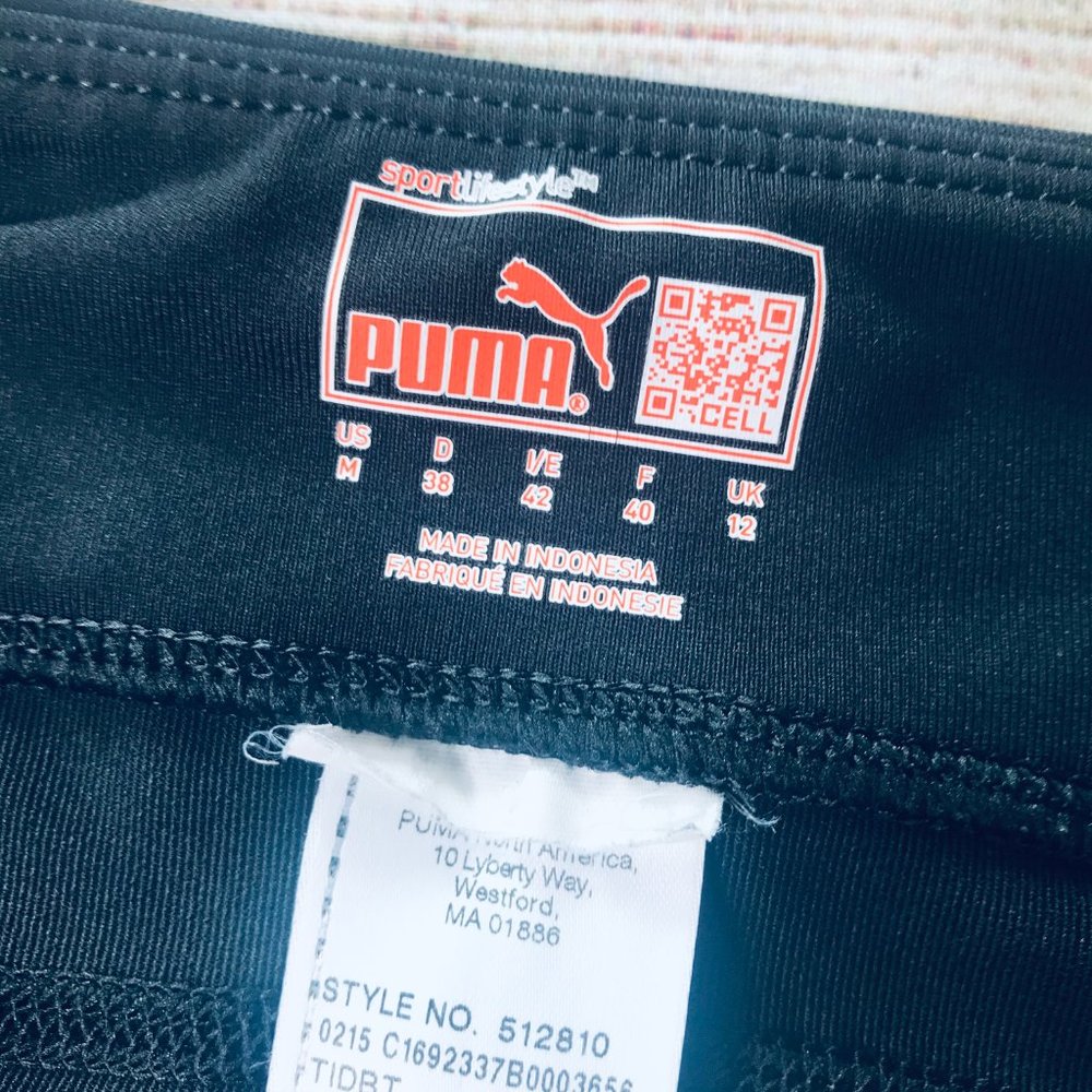 Puma sz M crop length black athletic legging - Picture 3 of 4